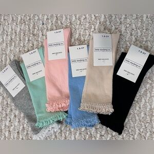 BNWT Six Pair Little Stocking Co. Lace Top Knee High Socks